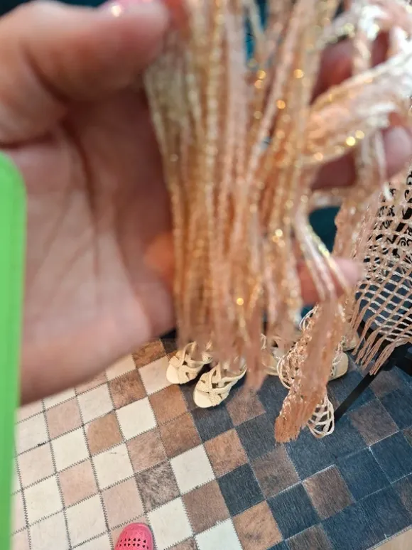 Überwurf in rosegold mit Glitzer one sice neu