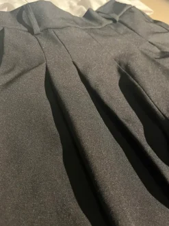 Black Baggy Pleated Trousers