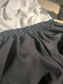 Black Baggy Pleated Trousers