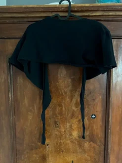 Black bolero with shoulder pads