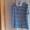 Blau weiß gestreiftes T Shirt Poloshirts