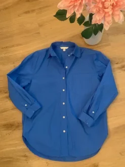 Blaue Oversized Damen-Hemd, Größe XS!