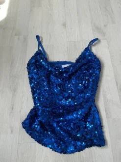 Blaues Top Glitzer