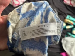 Blauw/Witte Print Short met Strikdetail – Maat 46