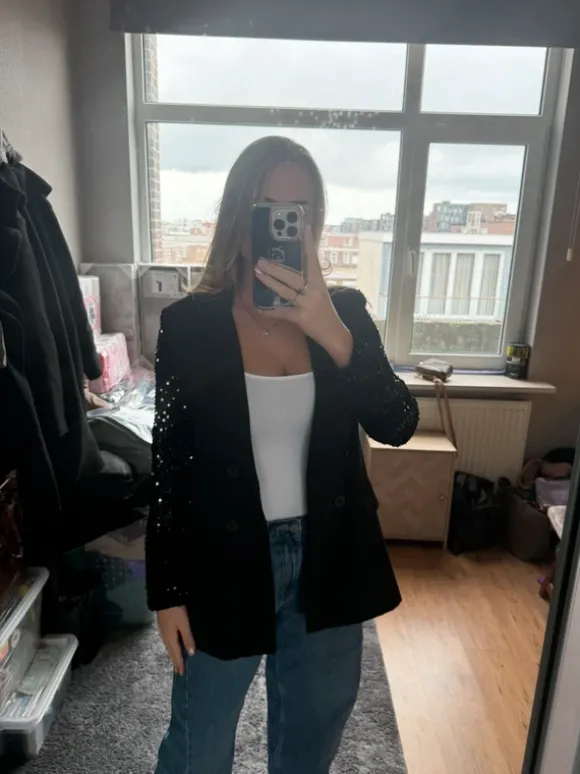 Blazer met loaver mouwen