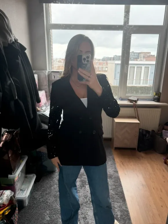 Blazer met loaver mouwen