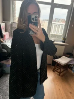 Blazer met strass-steentjes