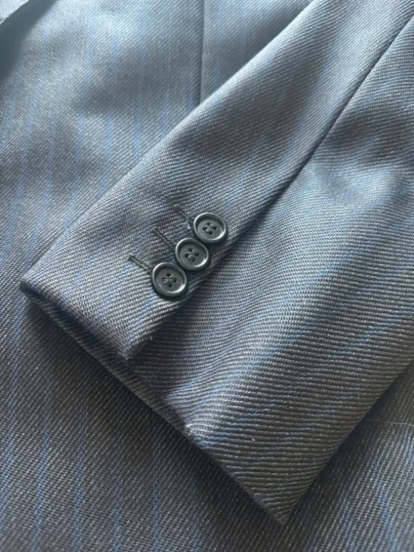 Blazer Yves Saint Laurent vintage bleu Made in France luxe