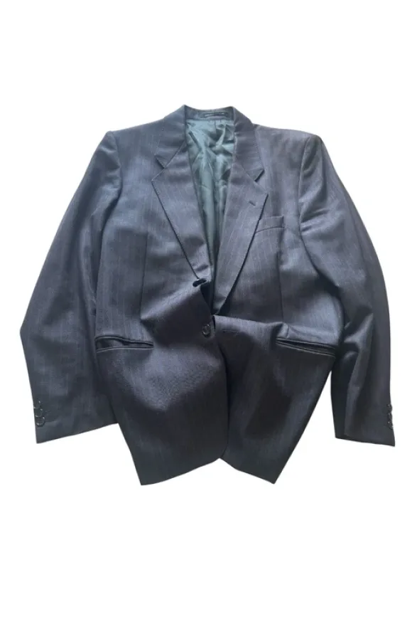 Blazer Yves Saint Laurent vintage bleu Made in France luxe
