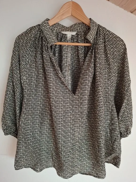 Bluse schwarz/weiss h&m
