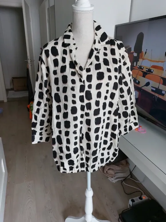 Bluse von Taifun aus Leinen