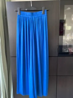 Bodenlange weite Sommerhose Kobaltblau