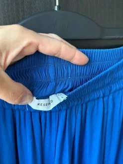 Bodenlange weite Sommerhose Kobaltblau