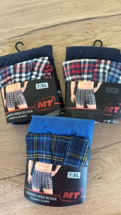 Boxershorts Webboxer 6 Stück Unterhosen Schwarz Rot Blau XL