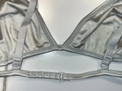 Bralette weiß Silber glänzend metallic