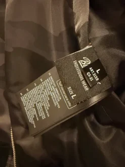 Brandit MA1 Bomberjacke Camouflage Schwarz Herren Übergangsjacke Streetwear Größe L