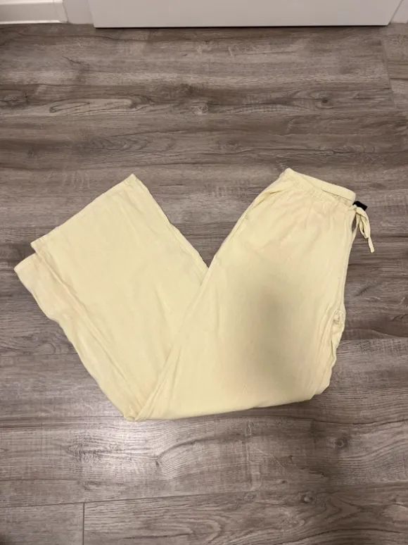 Butter Yellow Leinenhose, H&M
