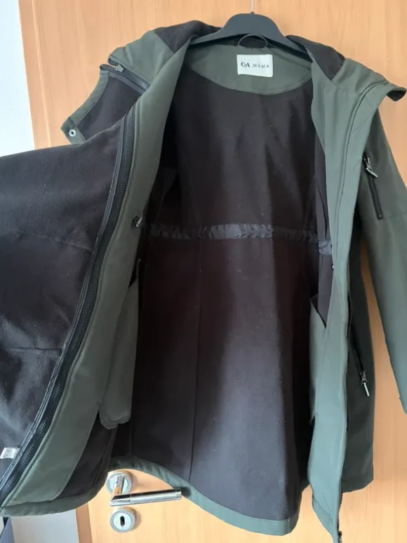 C&A Mama Softshell Jacke Umstandsjacke Gr 36 Khaki
