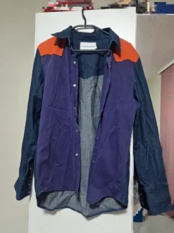 Calvin Klein Jean Shirt Blau Lila Orange