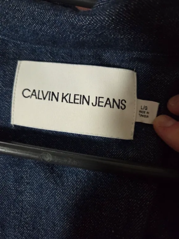 Calvin Klein Jean Shirt Blau Lila Orange
