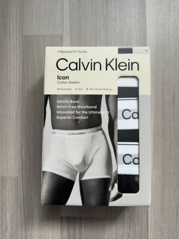 Calvin Klein Underwear Relaxed Fit Trunk Icon Stretch 3er schwarz
