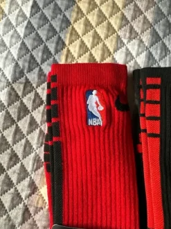 Calzini nba coppia neri e rossi basket