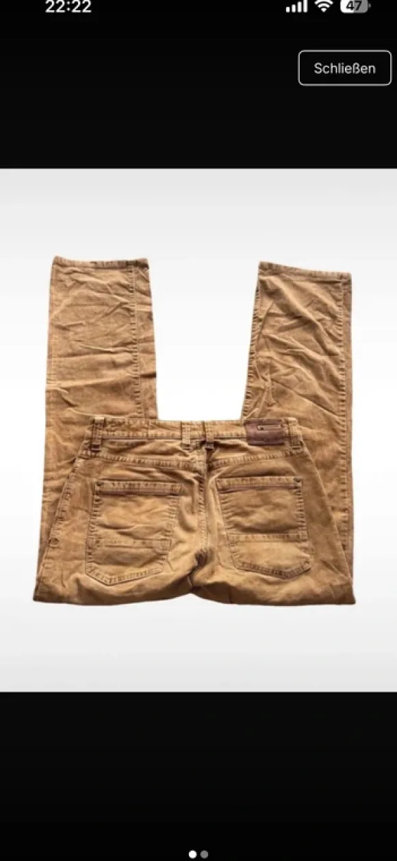 camel active cordhose im vintage / y2k style richtig cleaner fit mit perfekter washed opti