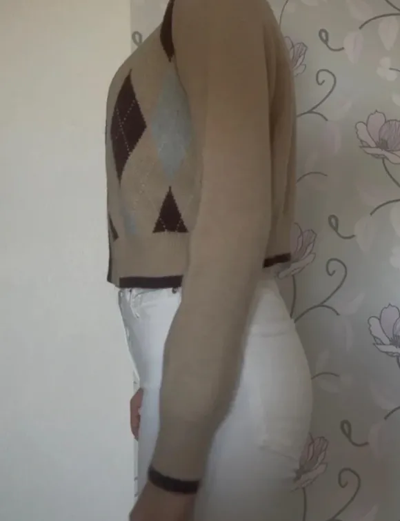 Cardigan mit Karo Muster