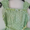 Casual/Sweet Lolita Kleid grün gepuntet 2-teilig