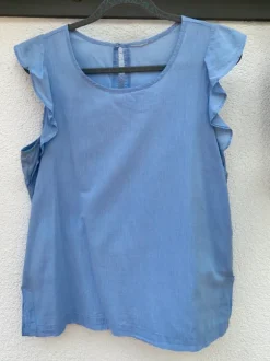 Cecil Bluse hellblau Gr.38 ärmellos