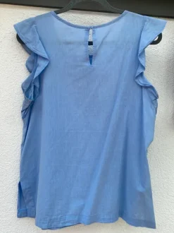 Cecil Bluse hellblau Gr.38 ärmellos