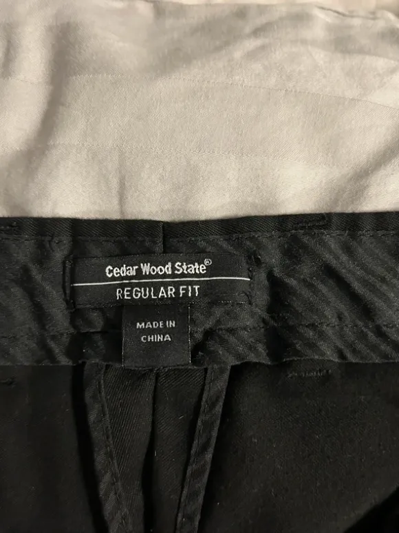 Cedar Wood State Herren Stoffhose - Schwarz / Regular Fit