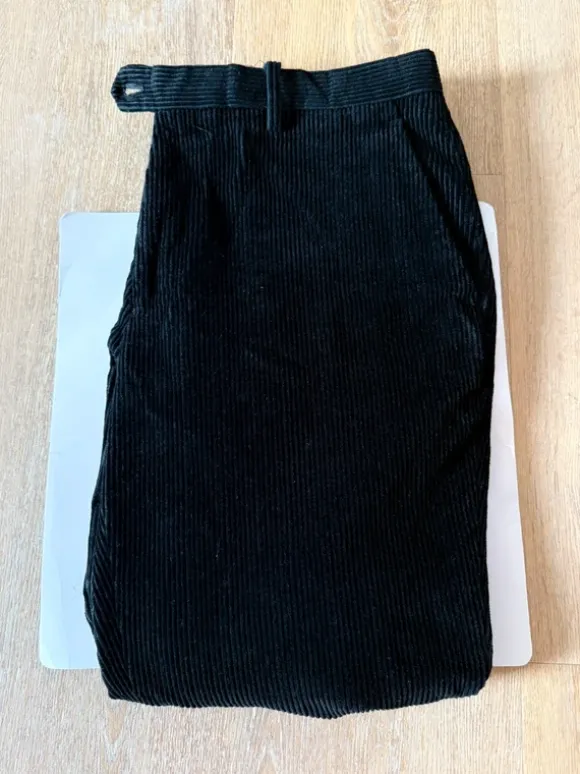 Chinohose Cord schwarz Herren Gianni Feraud