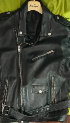 Chiodo in pelle uomo