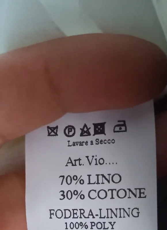 Completo uomo taglia 52, lino e cotone