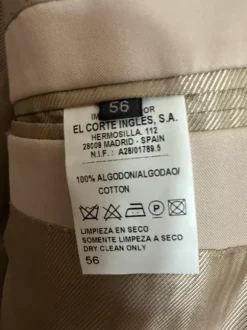 Cotton beige blaser: EU56/NEW
