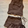 Cowboy Cowgirl Rodeo Zweiteiler Blau Gr. M Skorts Top