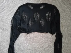 Crop Netz Pulli