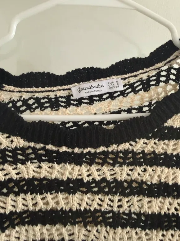 Cropped Pullover Streifen
