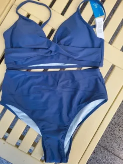 Cupshe | Bandeau Top | Blau | Dunkelblau | M | high Waist