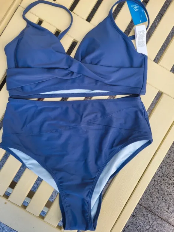 Cupshe | Bandeau Top | Blau | Dunkelblau | M | high Waist
