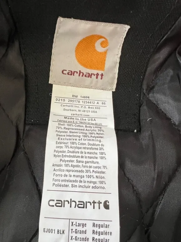 Custom Marlboro × Carhartt Zip-Hoodie Jacke Rot - Retro Workwear XL