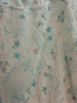 Cute Y2K floral lingerie top in babyblau