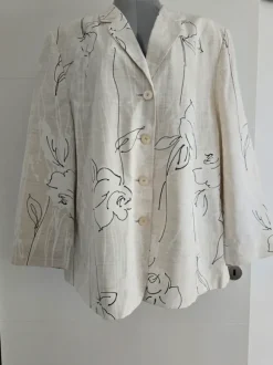 Damen früllingsjacke big size gr3XL taschen blumen motiv