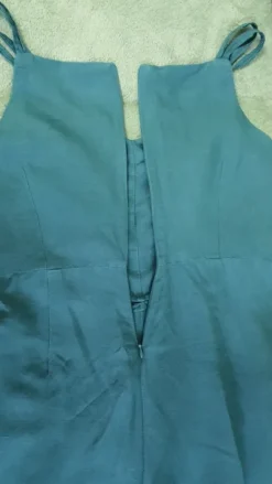 Damen Jumpsuit aus Leinenmix mit weitem Bein in dunkelgrün von C&A Gr.38, 163-164 cm