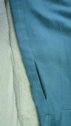 Damen Jumpsuit aus Leinenmix mit weitem Bein in dunkelgrün von C&A Gr.38, 163-164 cm