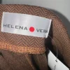 Damenhose von Helena Vera mit Fischgrat-/Herringbone-Muster in Dunkelbraun Neu mit Etikett