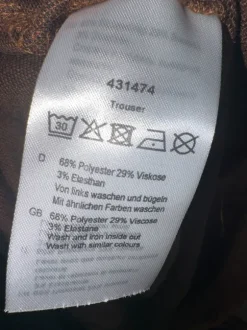Damenhose von Helena Vera mit Fischgrat-/Herringbone-Muster in Dunkelbraun Neu mit Etikett
