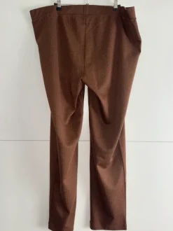 Damenhose von Helena Vera mit Fischgrat-/Herringbone-Muster in Dunkelbraun Neu mit Etikett
