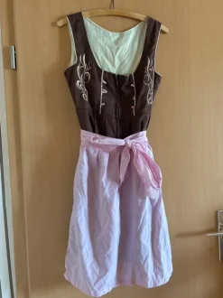 Dirndl braun-rosa